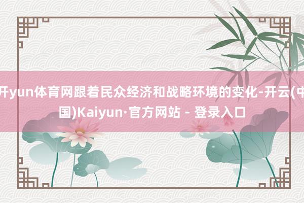 开yun体育网跟着民众经济和战略环境的变化-开云(中国)Kaiyun·官方网站 - 登录入口