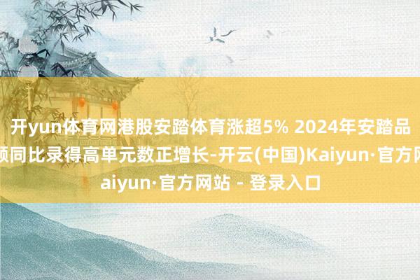 开yun体育网港股安踏体育涨超5% 2024年安踏品牌居品零卖金额同比录得高单元数正增长-开云(中国)Kaiyun·官方网站 - 登录入口