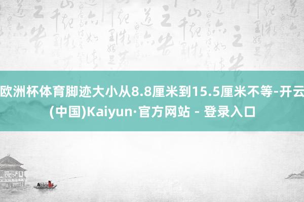 欧洲杯体育脚迹大小从8.8厘米到15.5厘米不等-开云(中国)Kaiyun·官方网站 - 登录入口